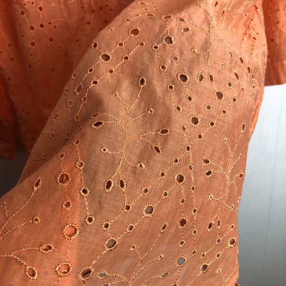 CHICO’S You EYELET BUTTON DOWN SHIRT 3/4 SLEEVE O - Picture 8 of 8